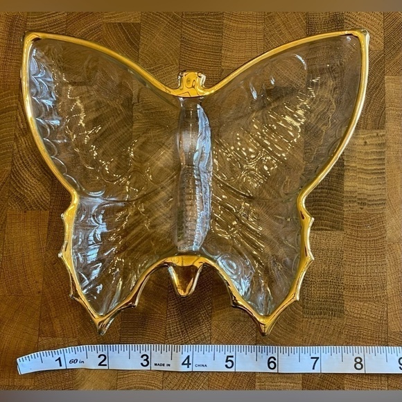 Jeannette Glass Company Butterfly Dishes (5) 22k Gold Edging-Original Box - Picture 13 of 13